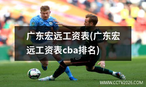 广东宏远工资表(广东宏远工资表cba排名)