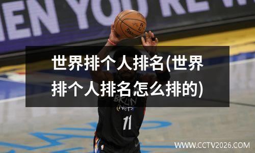 世界排个人排名(世界排个人排名怎么排的)