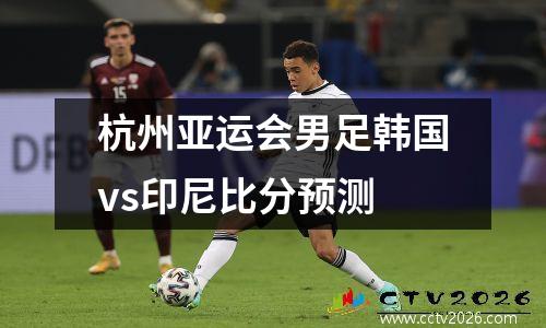 杭州亚运会男足韩国vs印尼比分预测