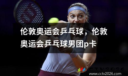 伦敦奥运会乒乓球，伦敦奥运会乒乓球男团p卡