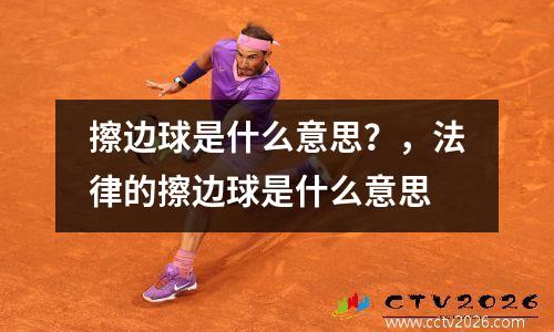 擦边球是什么意思？，法律的擦边球是什么意思