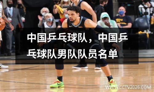 中国乒乓球队，中国乒乓球队男队队员名单