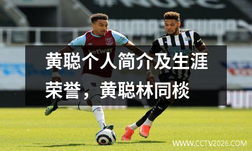 黄聪个人简介及生涯荣誉，黄聪林同棪