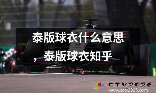 泰版球衣什么意思，泰版球衣知乎