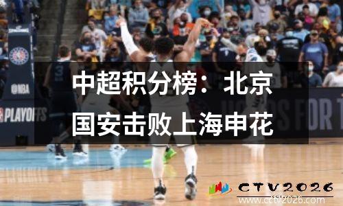 中超积分榜：北京国安击败上海申花