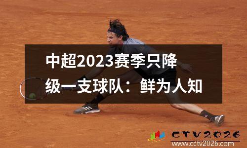 中超2023赛季只降级一支球队：鲜为人知