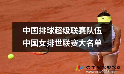 中国排球超级联赛队伍中国女排世联赛大名单