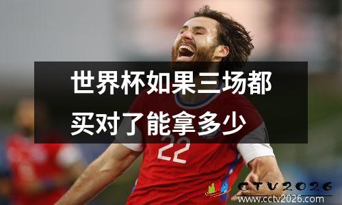 世界杯如果三场都买对了能拿多少