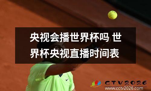 央视会播世界杯吗 世界杯央视直播时间表