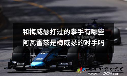 和梅威瑟打过的拳手有哪些阿瓦雷兹是梅威瑟的对手吗