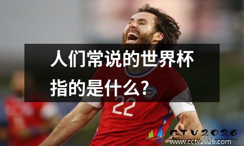 人们常说的世界杯指的是什么?