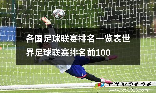 各国足球联赛排名一览表世界足球联赛排名前100
