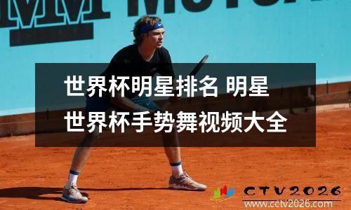 世界杯明星排名 明星世界杯手势舞视频大全
