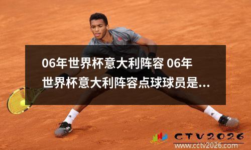 06年世界杯意大利阵容 06年世界杯意大利阵容点球球员是谁