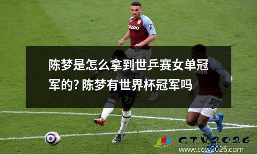 陈梦是怎么拿到世乒赛女单冠军的? 陈梦有世界杯冠军吗