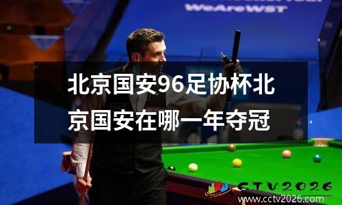 北京国安96足协杯北京国安在哪一年夺冠