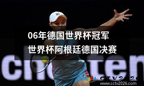 06年德国世界杯冠军 世界杯阿根廷德国决赛