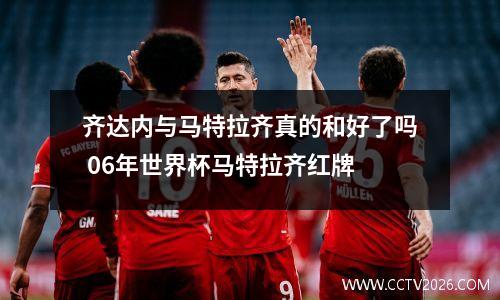 齐达内与马特拉齐真的和好了吗 06年世界杯马特拉齐红牌