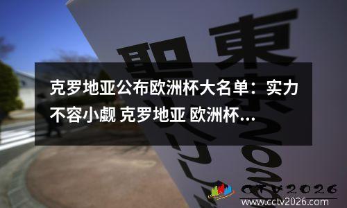 克罗地亚公布欧洲杯大名单：实力不容小觑 克罗地亚 欧洲杯名单