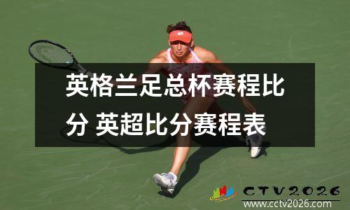 英格兰足总杯赛程比分 英超比分赛程表