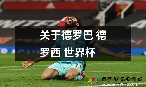 关于德罗巴 德罗西 世界杯