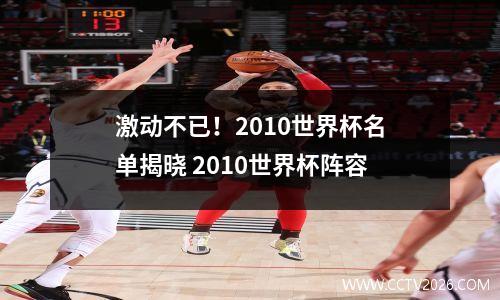 激动不已！2010世界杯名单揭晓 2010世界杯阵容