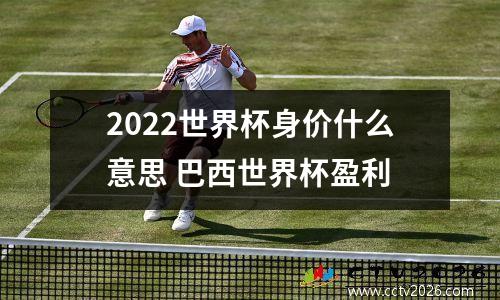 2022世界杯身价什么意思 巴西世界杯盈利