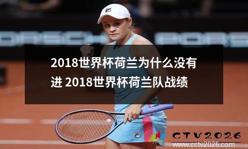 2018世界杯荷兰为什么没有进 2018世界杯荷兰队战绩