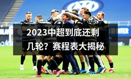 2023中超到底还剩几轮？赛程表大揭秘