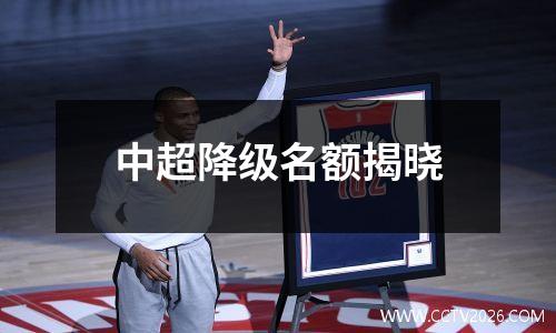 中超降级名额揭晓
