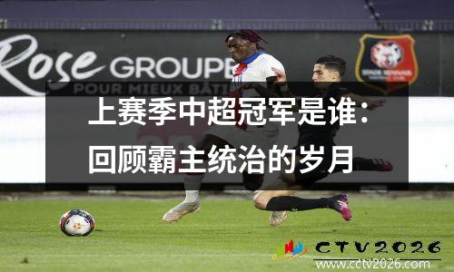 上赛季中超冠军是谁：回顾霸主统治的岁月