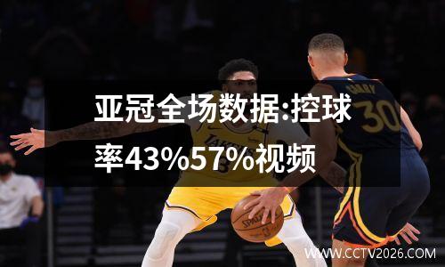 亚冠全场数据:控球率43%57%视频