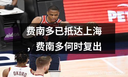 费南多已抵达上海，费南多何时复出
