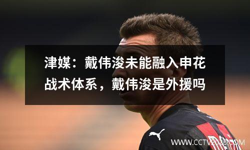 津媒：戴伟浚未能融入申花战术体系，戴伟浚是外援吗