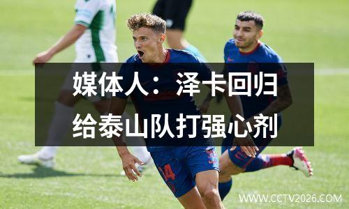 媒体人：泽卡回归给泰山队打强心剂