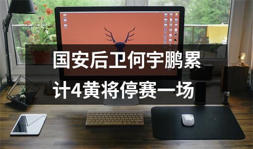 国安后卫何宇鹏累计4黄将停赛一场