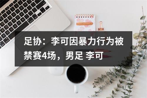 足协：李可因暴力行为被禁赛4场，男足 李可