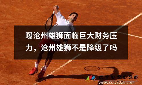 曝沧州雄狮面临巨大财务压力，沧州雄狮不是降级了吗