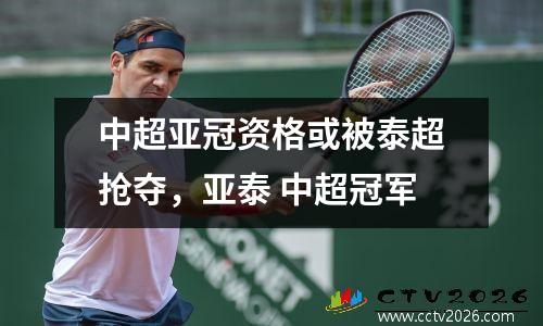 中超亚冠资格或被泰超抢夺，亚泰 中超冠军