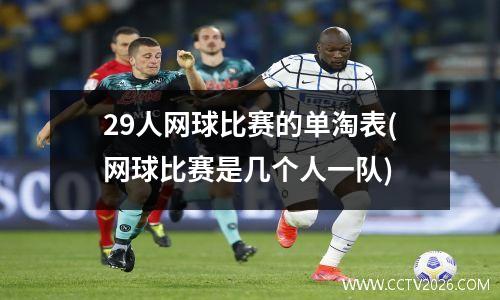 29人网球比赛的单淘表(网球比赛是几个人一队)