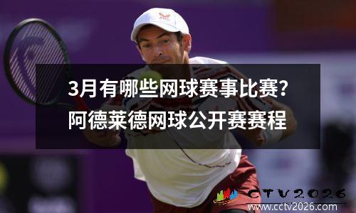 3月有哪些网球赛事比赛？阿德莱德网球公开赛赛程