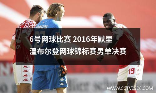 6号网球比赛 2016年默里温布尔登网球锦标赛男单决赛