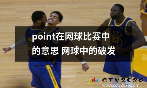 point在网球比赛中的意思 网球中的破发