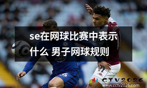 se在网球比赛中表示什么 男子网球规则