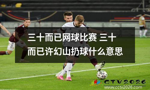 三十而已网球比赛 三十而已许幻山扔球什么意思