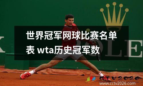 世界冠军网球比赛名单表 wta历史冠军数