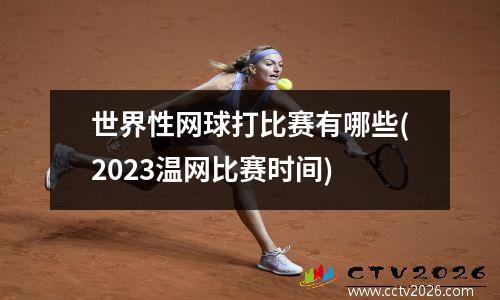 世界性网球打比赛有哪些(2023温网比赛时间)