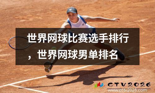 世界网球比赛选手排行，世界网球男单排名