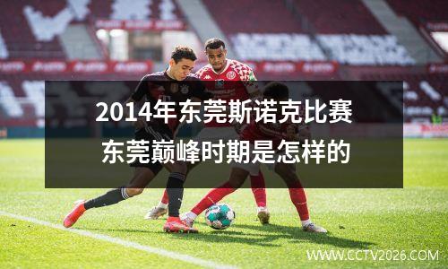 2014年东莞斯诺克比赛 东莞巅峰时期是怎样的