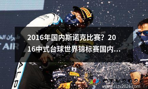 2016年国内斯诺克比赛？2016中式台球世界锦标赛国内女子双败淘汰是什么意思
